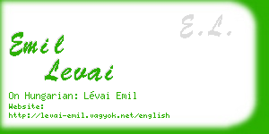 emil levai business card